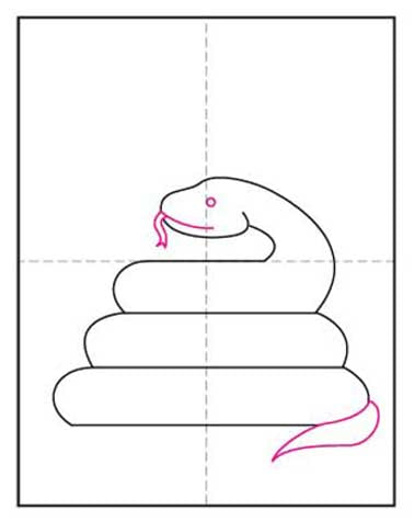 Comment dessiner un serpent facile