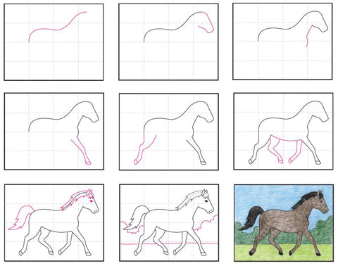 Comment dessiner un cheval étape par étape