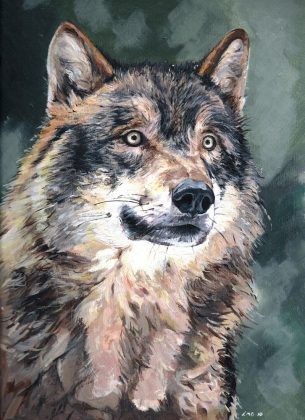 8 étapes faciles superbes pour la peinture acrylique de loup