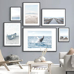 Ocean Whale Beach Shell Coconut Tree Nordic Seascape Posters