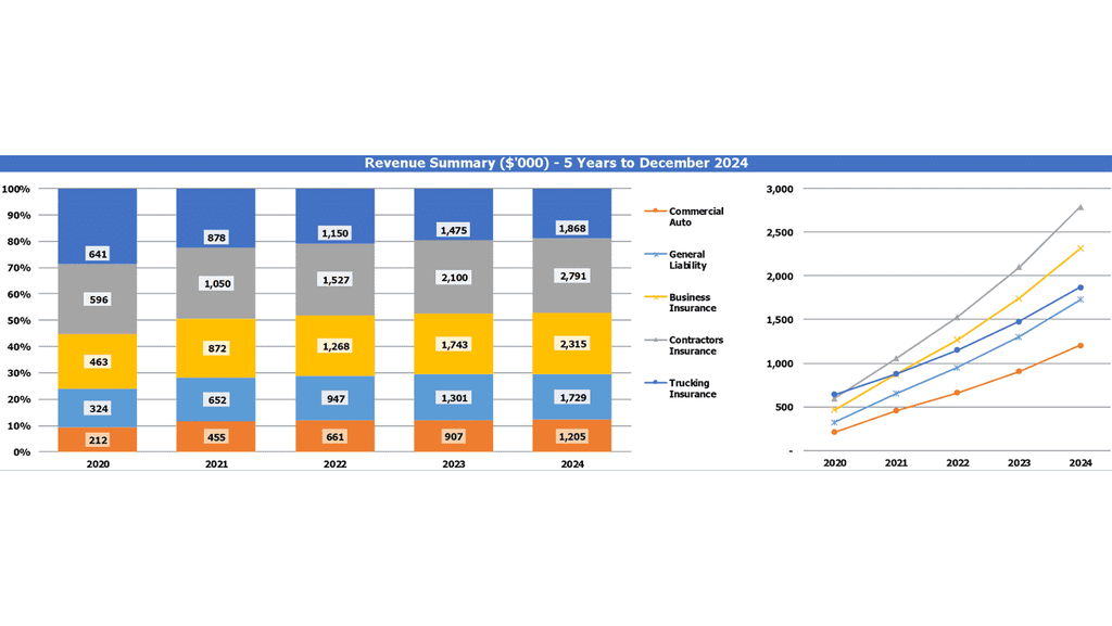 Insurance Agency Business Plan Top Revenue Summary