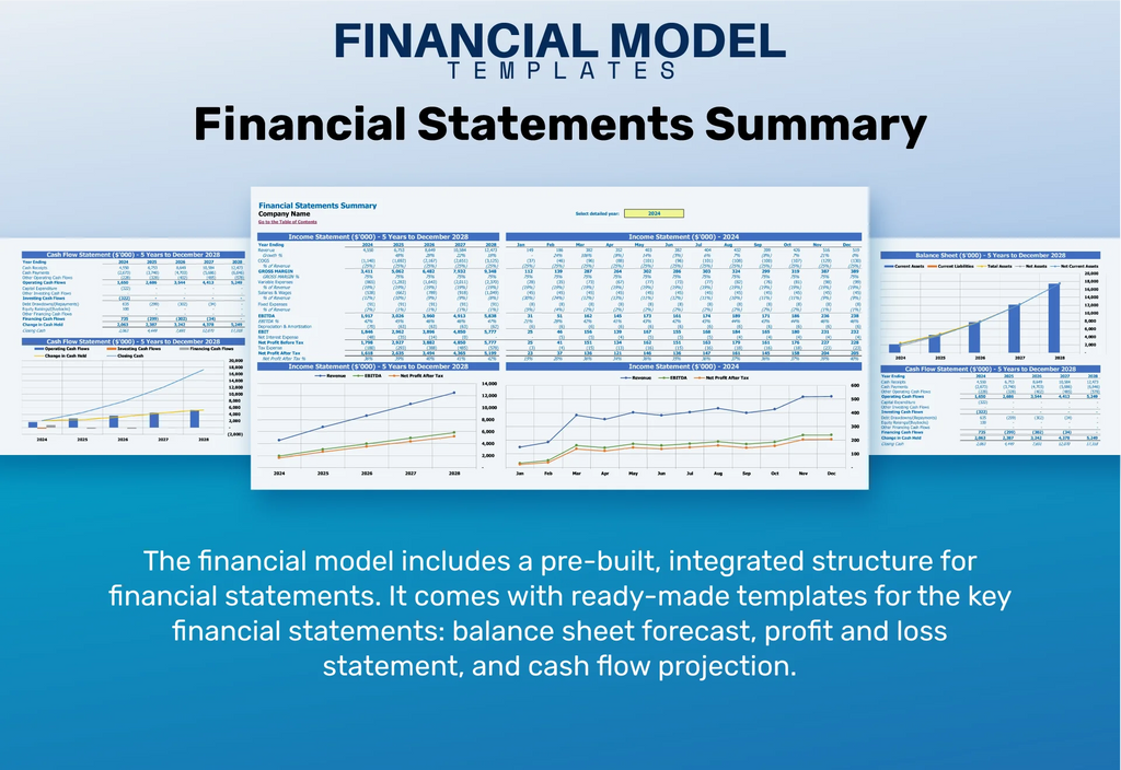 wine tasting tours 3 year financial projection template excel Financial Statements