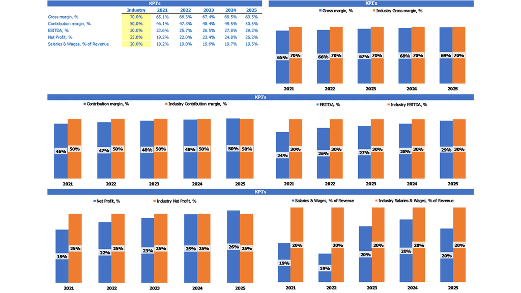 Modelo Financiero De Producción De Salsa Barbacoa Plantilla Excel Informe De Referencia Kpi De La Industria