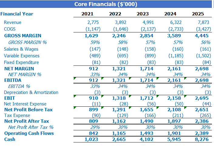 Business Plan Dental Clinic Core Financials