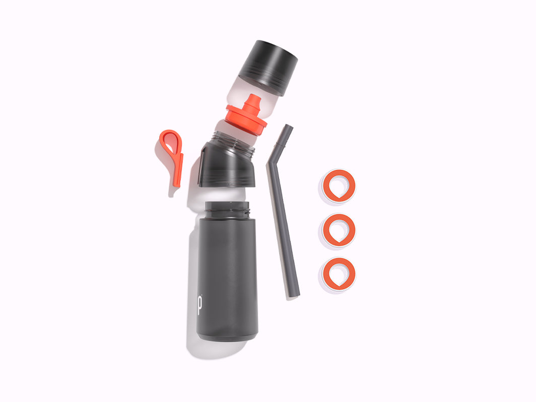 Water Bottle With Flavour Pods Pack,650ml Sports Water Bottle Set