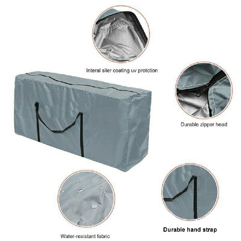Extra-Large, Strong Outdoor Garden Furniture Cushion Storage Bag in GreyFeature: