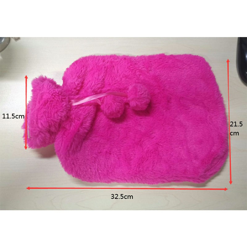 2L Large Hot Water Bottle Body Warmer with Soft Warm Plushy Cover