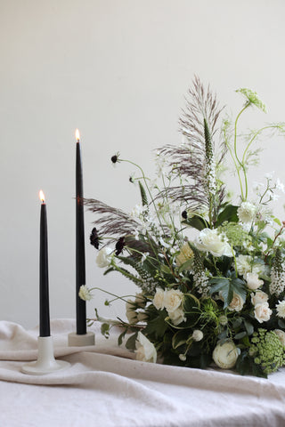 The Floral Society Black and White Centerpiece