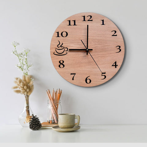 Coffee Lover Wood Wall clock