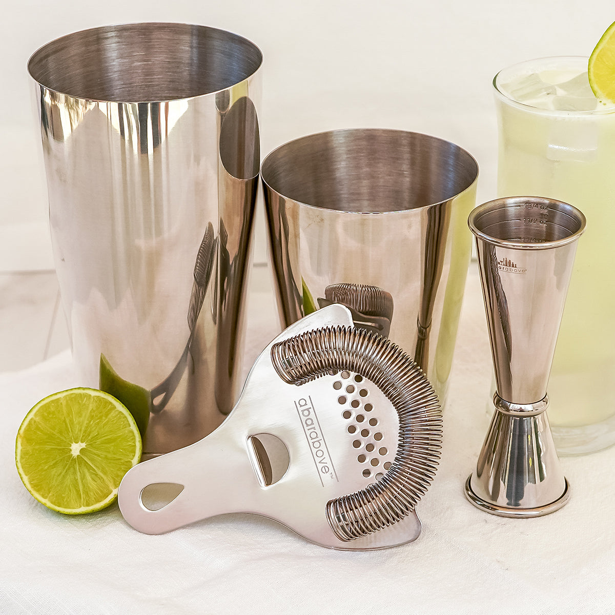 Stainless Steel Cocktail Shaker Set (4-Piece)