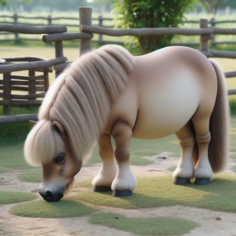 a fat horse / pony