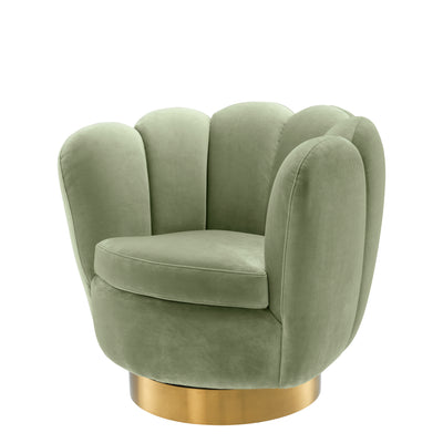 green velvet swivel chairs