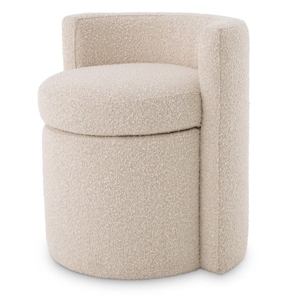 boucle vanity stool