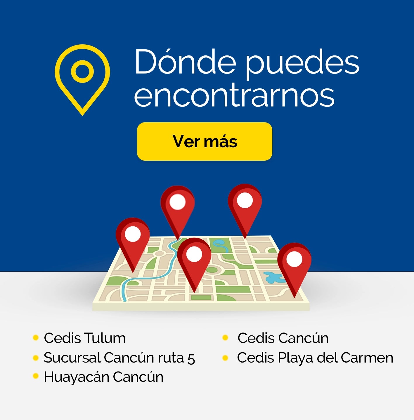 Contamos con diferentes ubicaciones, Cancún, Tulum y playa del Carmen