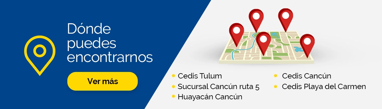 Contamos con diferentes ubicaciones, Cancún, Tulum y playa del Carmen