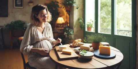 Femme enceinte et fromage