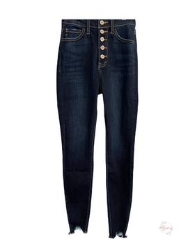 ULTRA High Rise Button Skinny Jeans Kancan