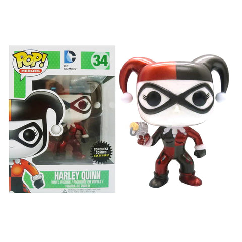 Harley Quinn metallic conquest comics exclusive funko pop