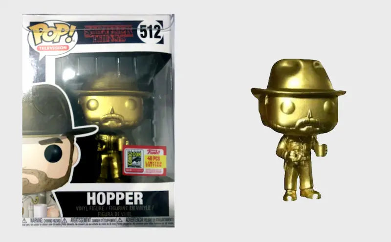 Hopper Gold Funko Pop 40 piece limited edition Stranger Things