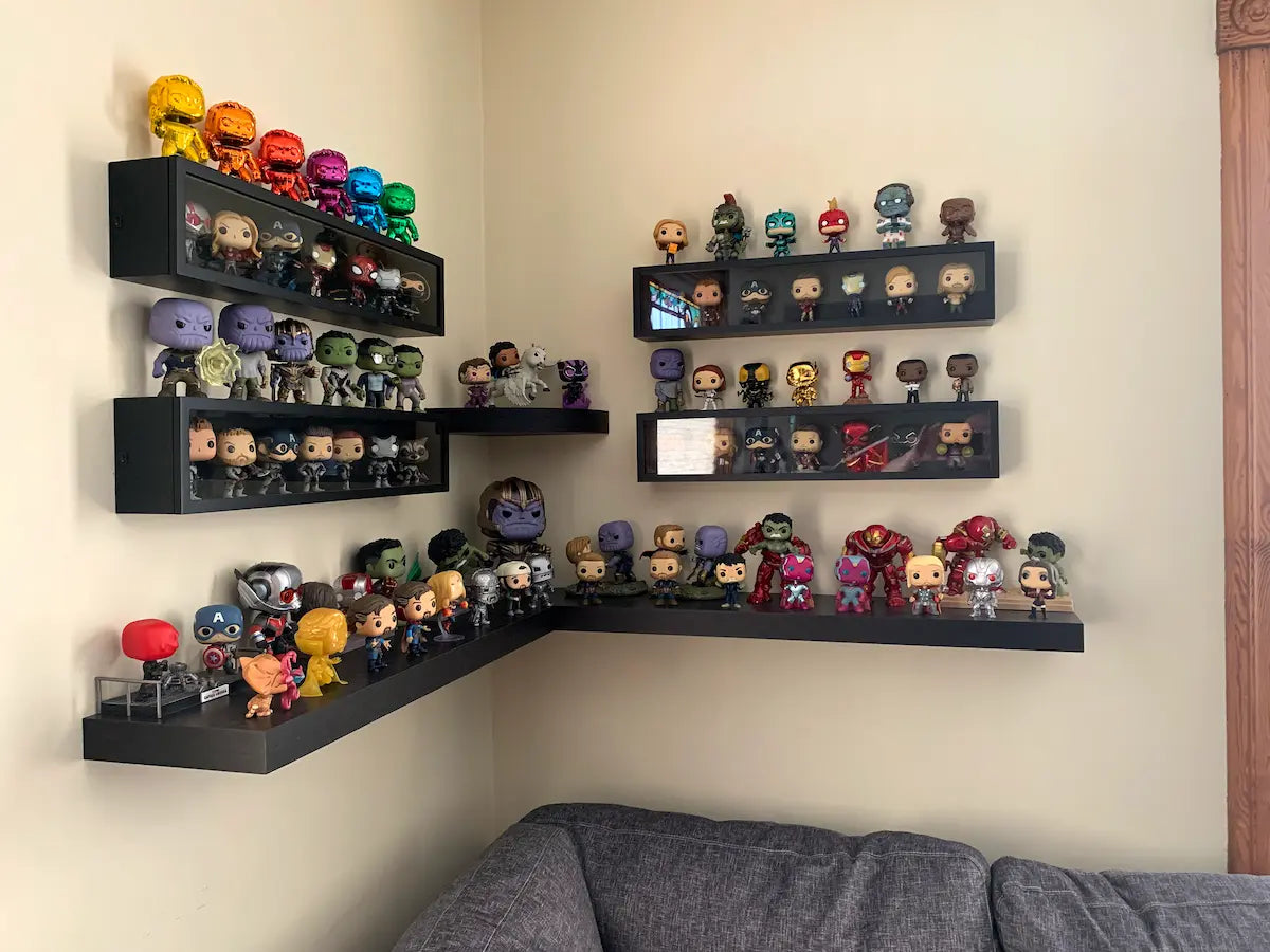 shelf setup funko pop collection corner