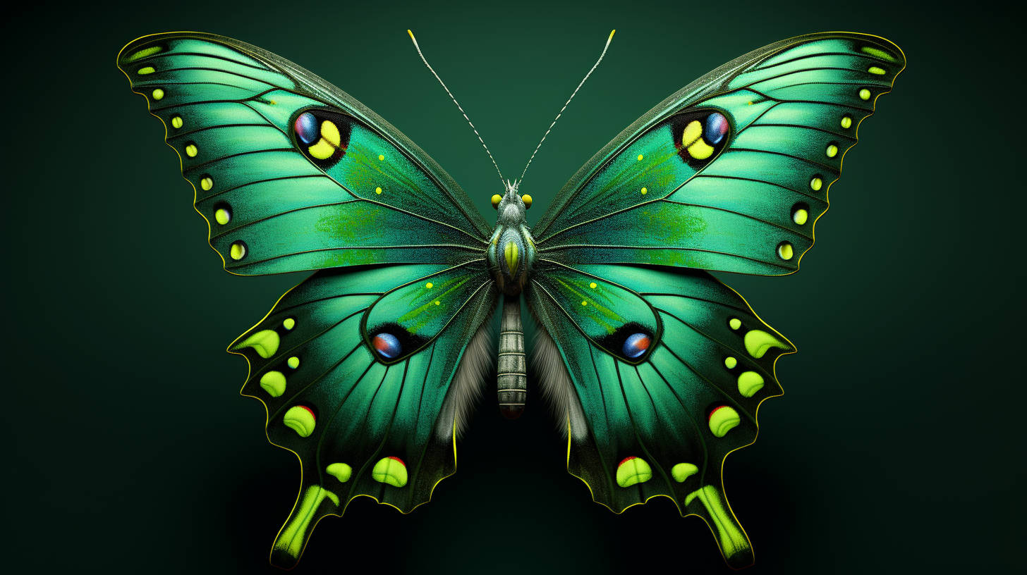 green butterfly