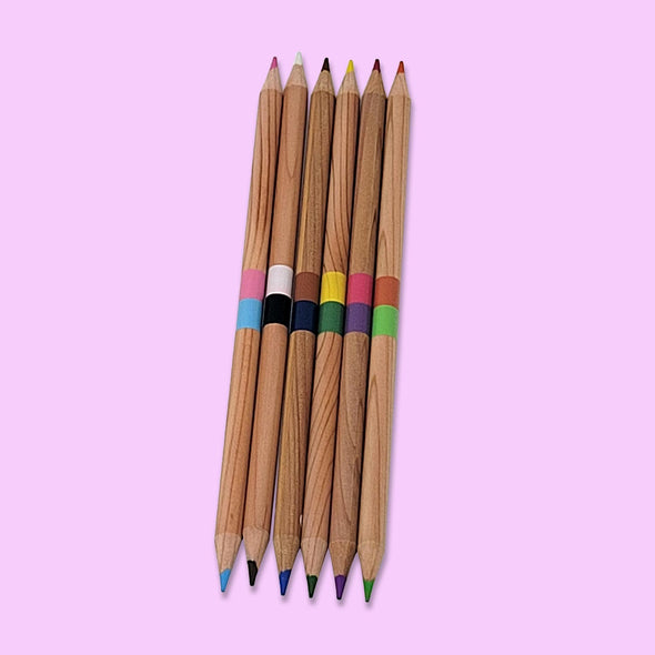Lot de 6 crayons mécaniques pastel mignons de 0,5 à 0,7 mm, 160