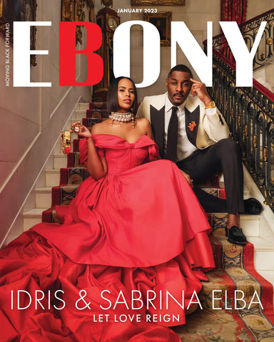Blumera on the cover of Ebony Magazine with Idris and Sabrina Elba
