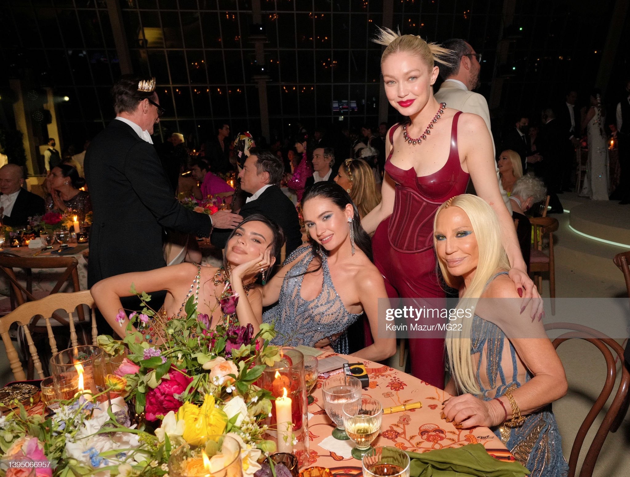 Emily Ratajkowski, Lily James, Bella Hadid, Donatella Versace with Blumera Simurgh and Hummingbirds Clutch