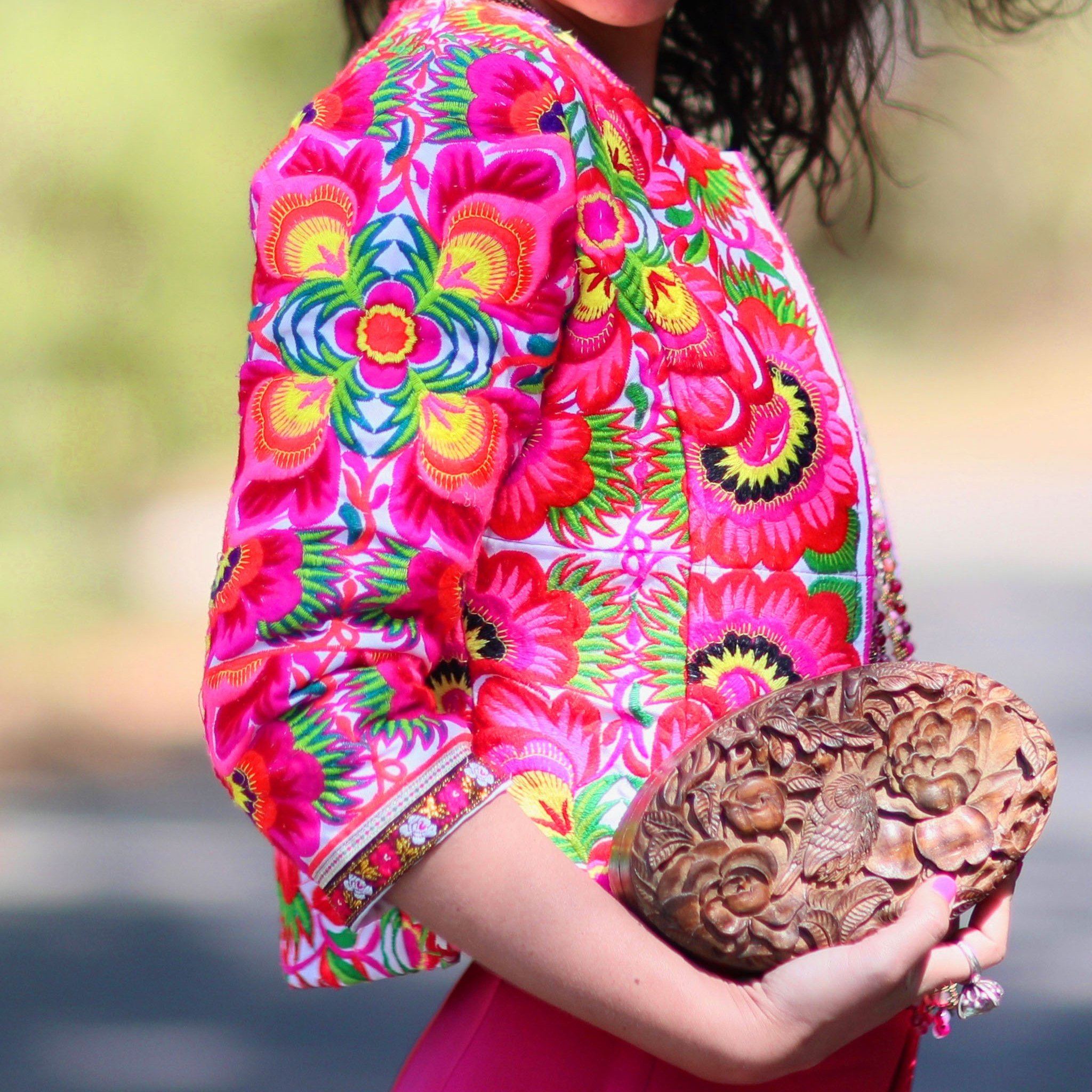 Fully Embroidered Bolero Jacket