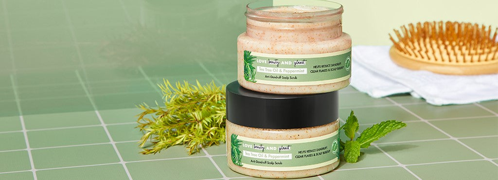 Tea tree oil anti dandruff scalp scrub