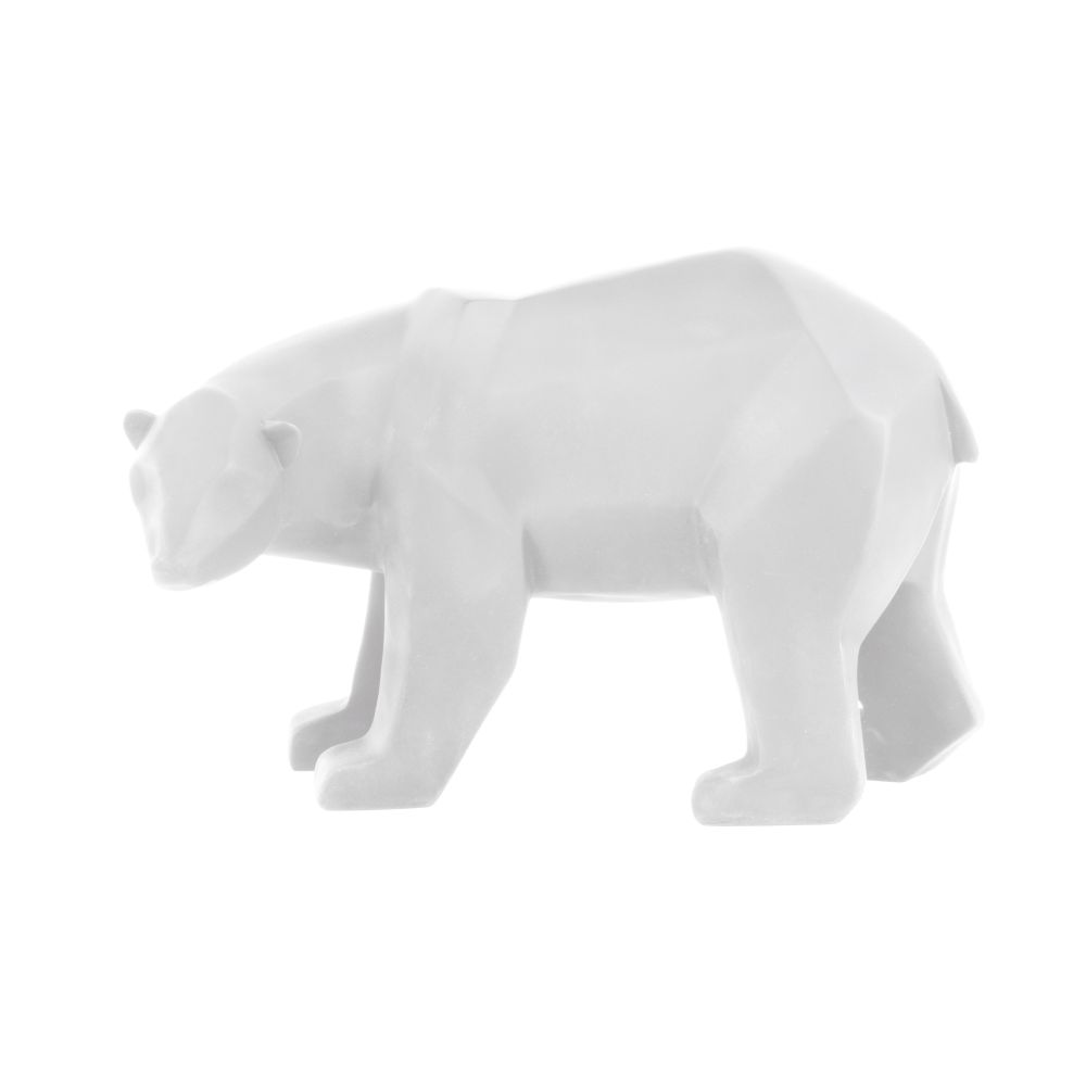 Bear hvid statue, large