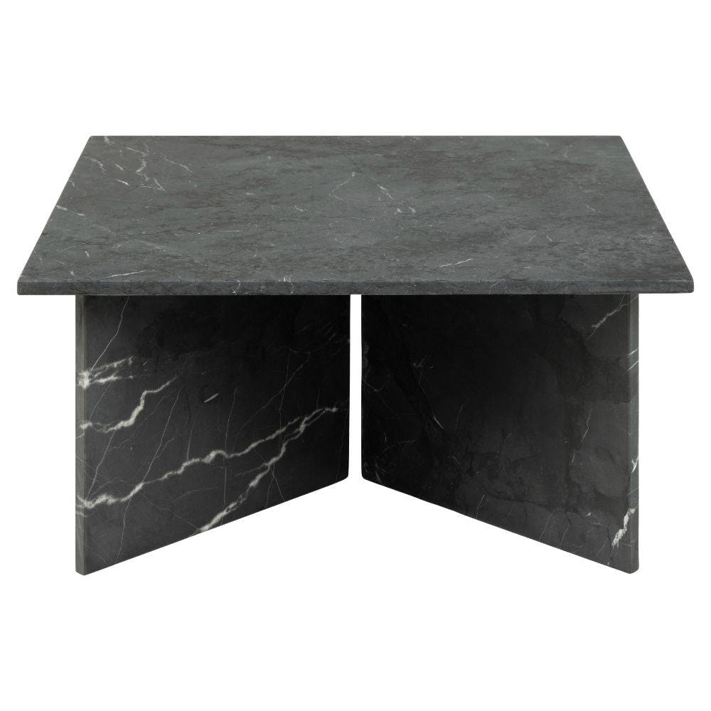Billede af Vega sort marmor sofabord, 90x90