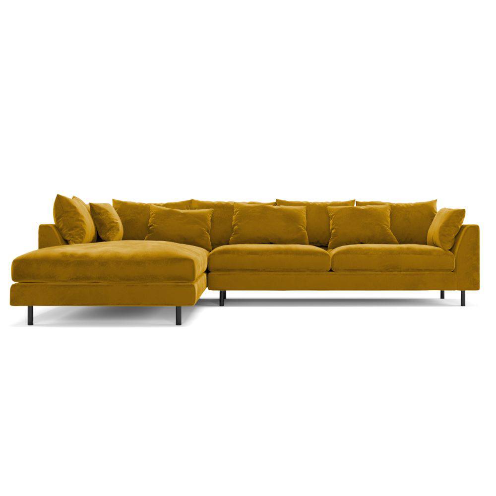 Ofelia velour chaiselongsofa, venstrevendt