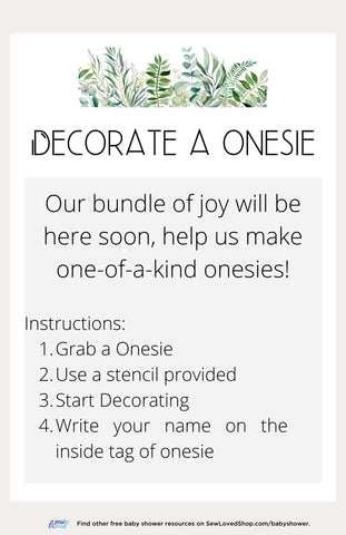Decoration Station Printable Baby Shower Activity