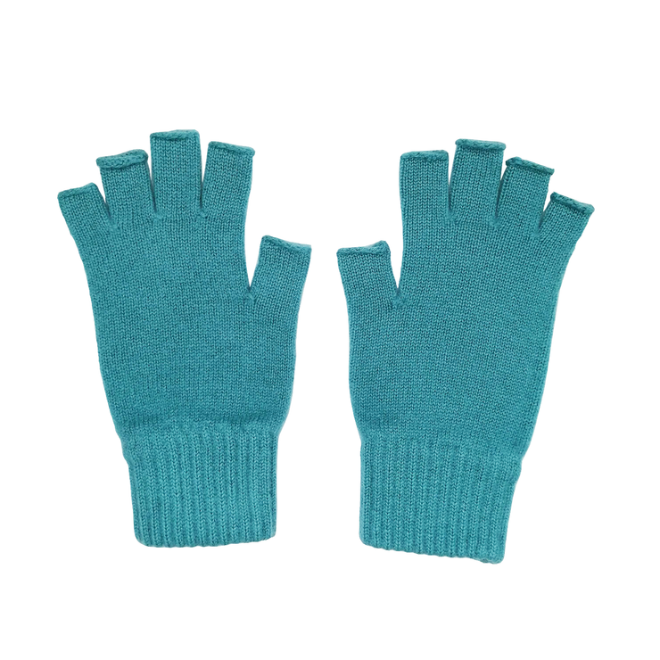 teal wool gloves