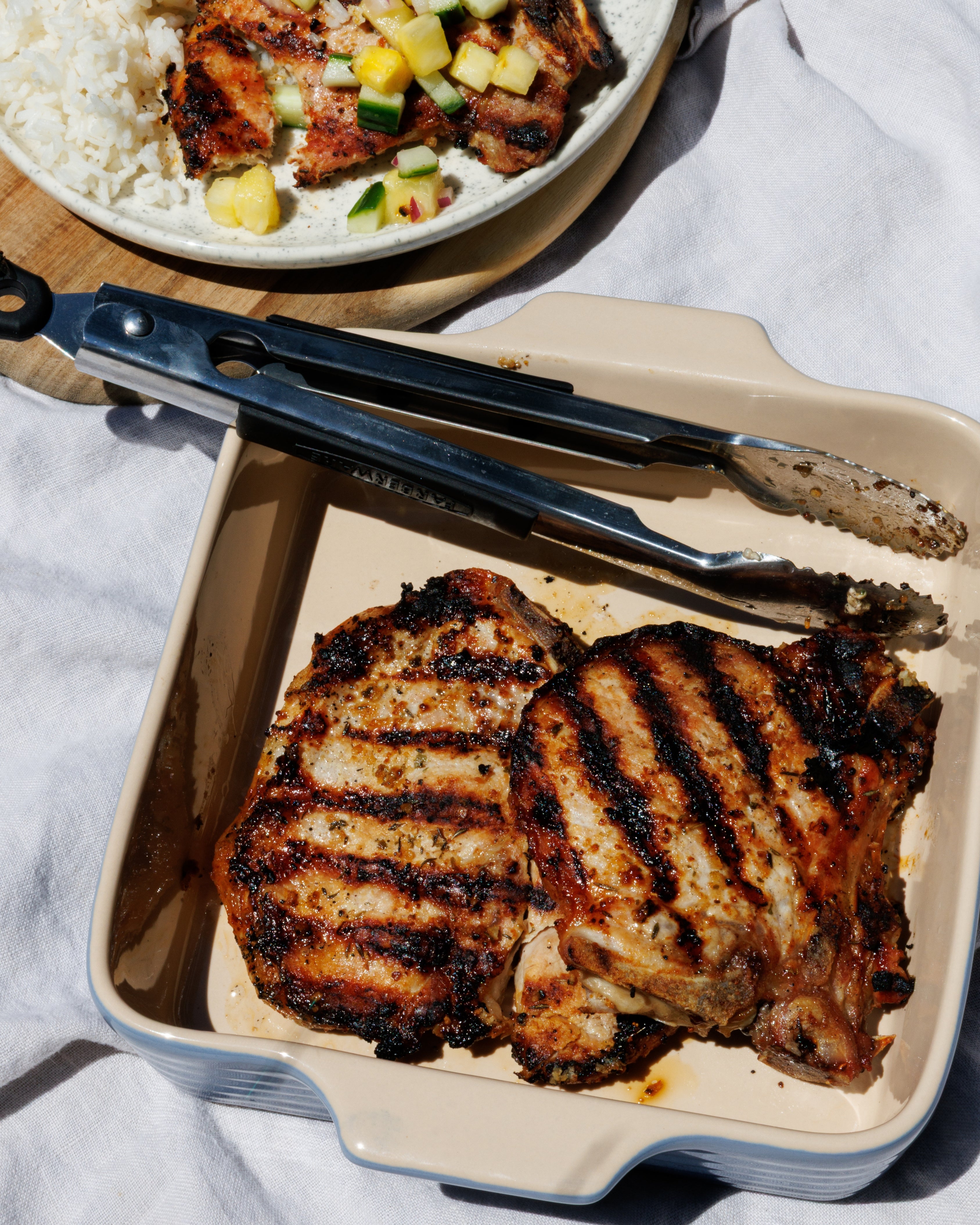 Grilled Pork Chops with Pineapple Salsa