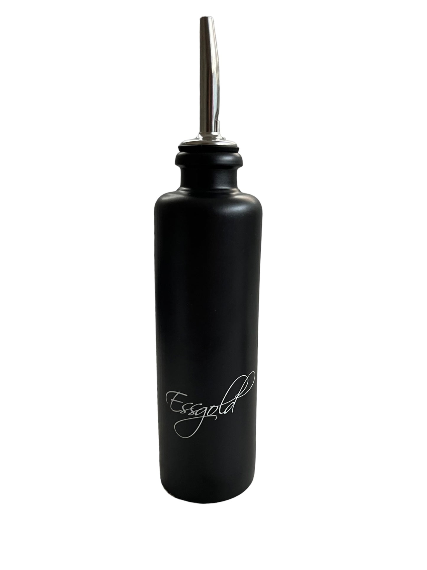 Keramikflasche schmal - matt schwarz - 200 ml - Essgold Edition