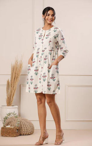 Farzeen Tulip Summer Cotton Dress