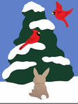 Bunny Tree Flag on Lt Blue - 3 x 4.5 ft