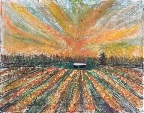 Painting made with Carmel Paint Crayons