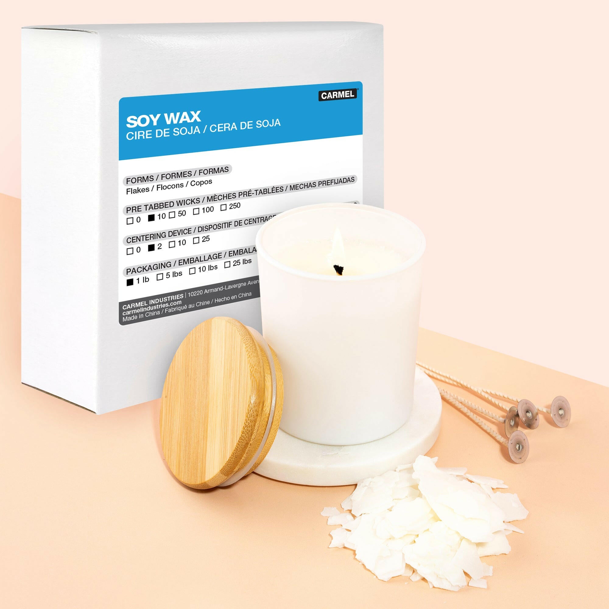  Aslanka Cera de soja para la fabricación de velas, 2.2 libras  de cera de soja blanca orgánica, cera para hacer velas, cera de soja para  la fabricación de velas, 2.2 lbs 