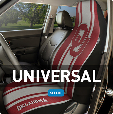 Oklahoma Sooners Red Distressed Wood Universal Bucket Car Seat Cover