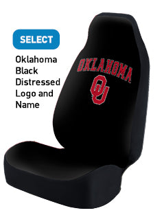 Oklahoma Black Distressed Logo and Name