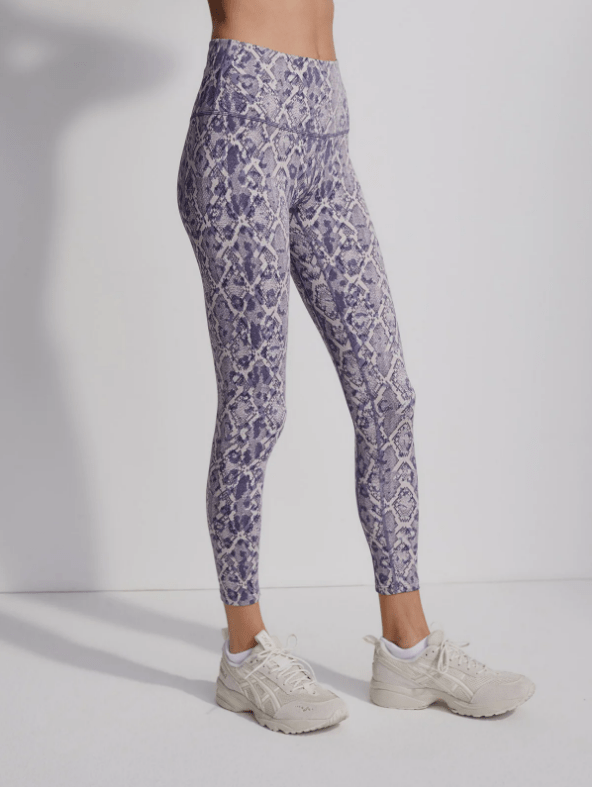 Let's Go Running Leggings Ebony Blue Cheetah - Varley