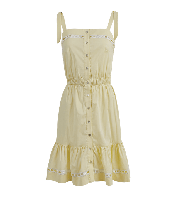 Aria Linen Long Dress Sky - Apoella – APOELLA
