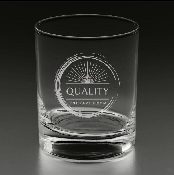 Engraved Whiskey Rocks Bar Glass - 11 oz Item 102-A/QGE-5535612