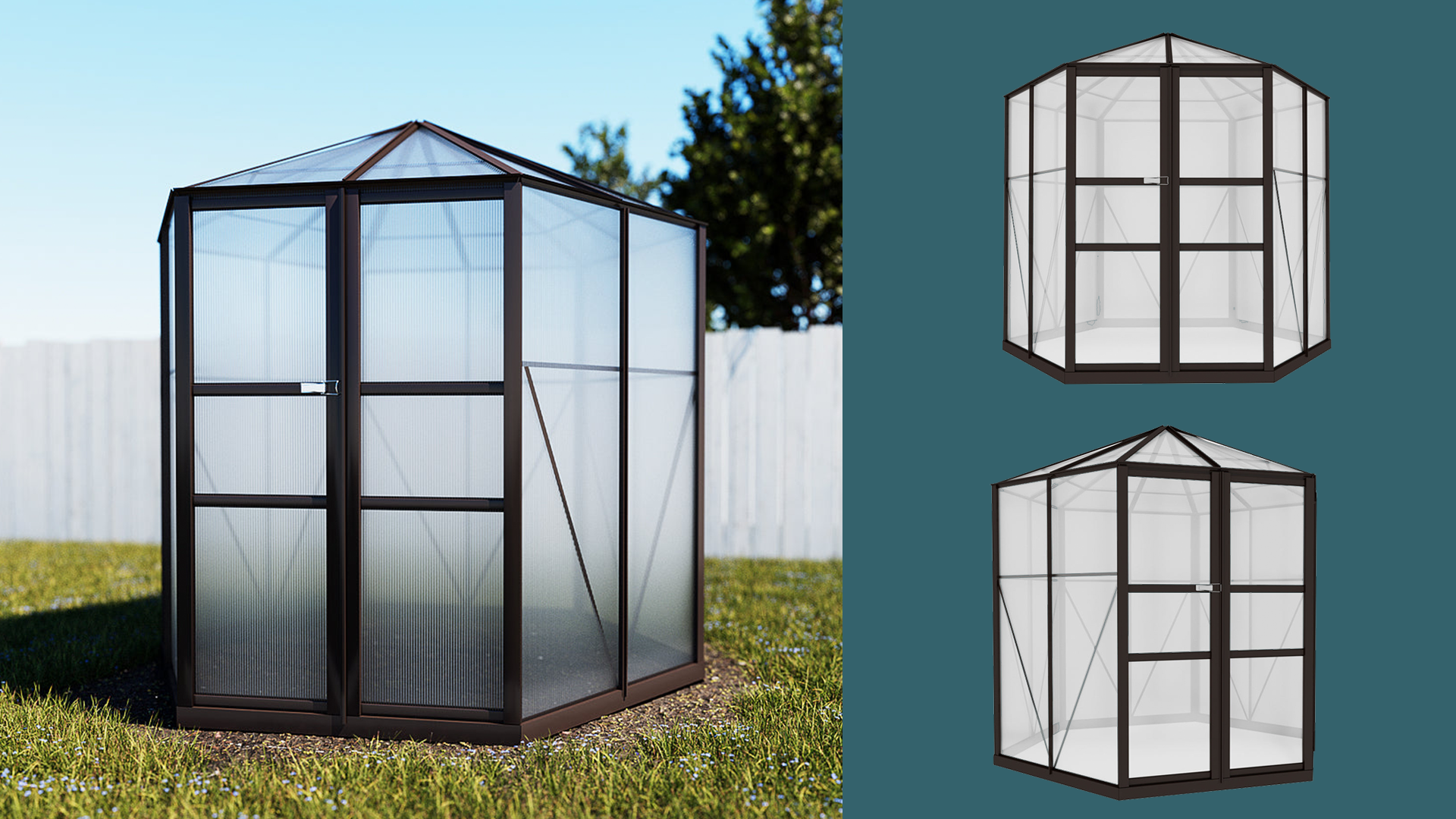 polycarbonate type of green house