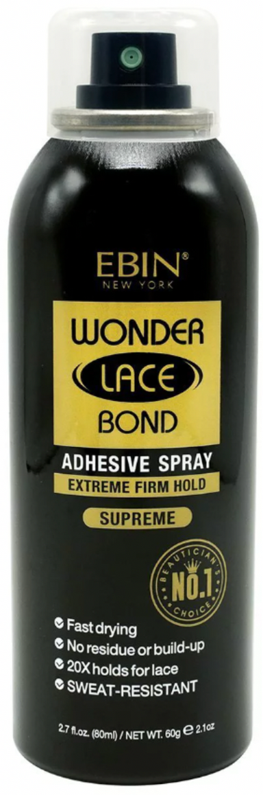 Ebin Wonder Lace Bond Wig Melt Spray Long Lasting Hold W/ Silk Protein (2.7  Oz).