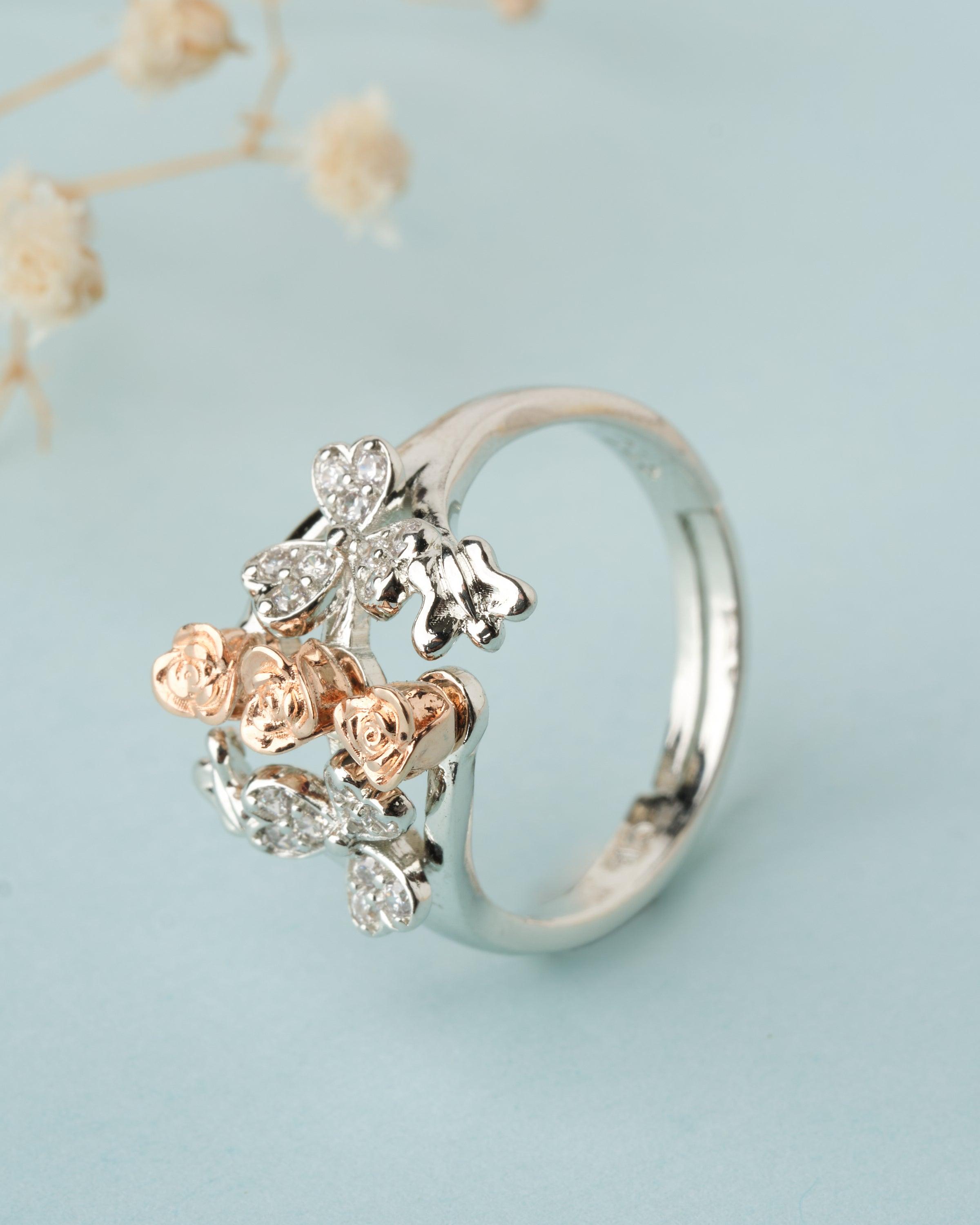 14K Rose Gold Leaf Engagement Ring | Barkev's