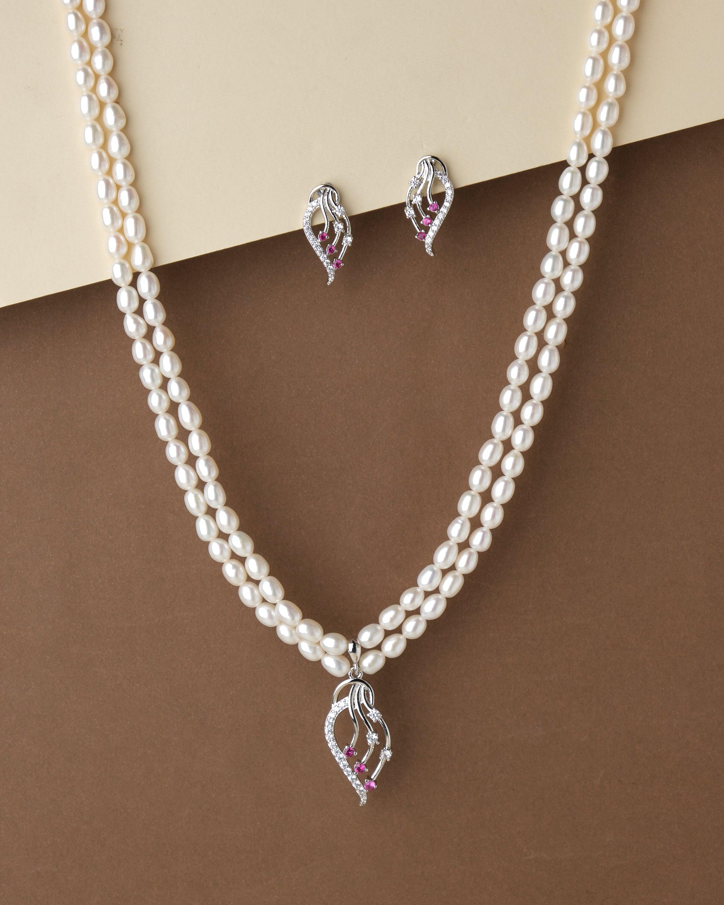 Multi-Layered Pearl Choker Necklace Set - B' Jeweled Jewelry & Accessories